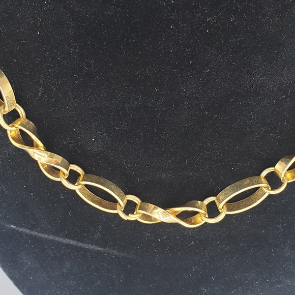 Goldtone Link Chain Necklace - Picture 2 of 3